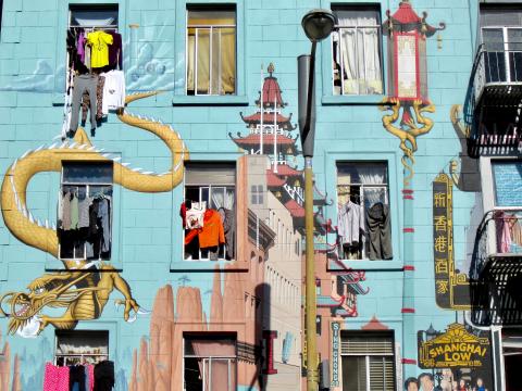 Giant Mural in Chinatown San Francisco