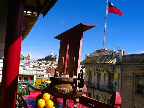 From a temple in Chinatown