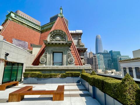 [Photo : Vue sur les toits du Downtown San Francisco]